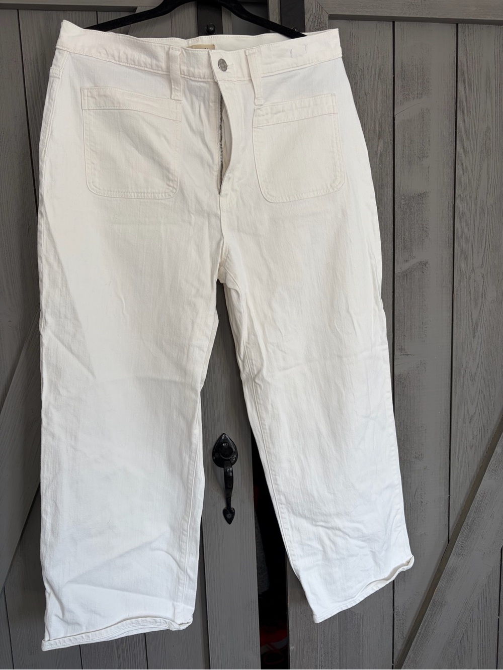Madewell White Boot Cut Crop Jeans